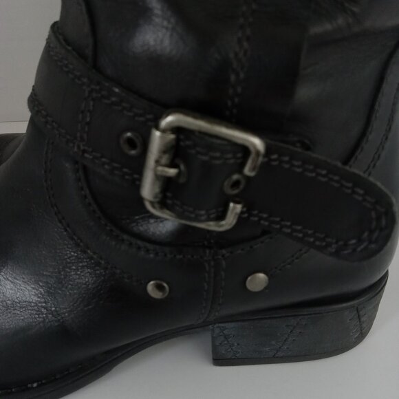 ERIC MICHAEL Montana Black Leather Knee High Boot Womens Size 7 - Picture 12 of 15